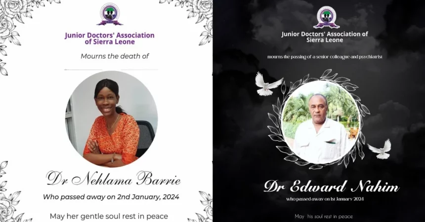 Junior Doctors Association Mourns Loss of Two Colleagues