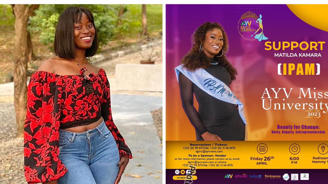 AYV Miss University 2023/2024: Meet Matilda Kamara, Contestant From IPAM Meet Matilda Kamara, Contestant From IPAM