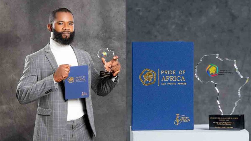 Ishmael Brima Koroma Wins Outstanding Achievement in Fashion and Design at Pride of Africa Asia Pacific Awards 2024
