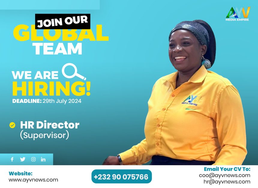 Job Vacancy: HR DIRECTOR (Supervisor)