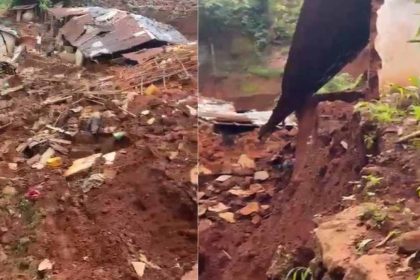 Mudslide at Moyiba, at least 6 houses buried