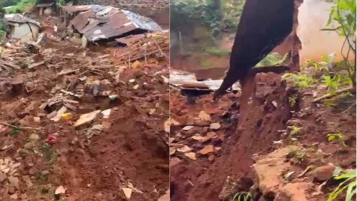 Mudslide at Moyiba, at least 6 houses buried Mudslide at Moyiba, at least 6 houses buried