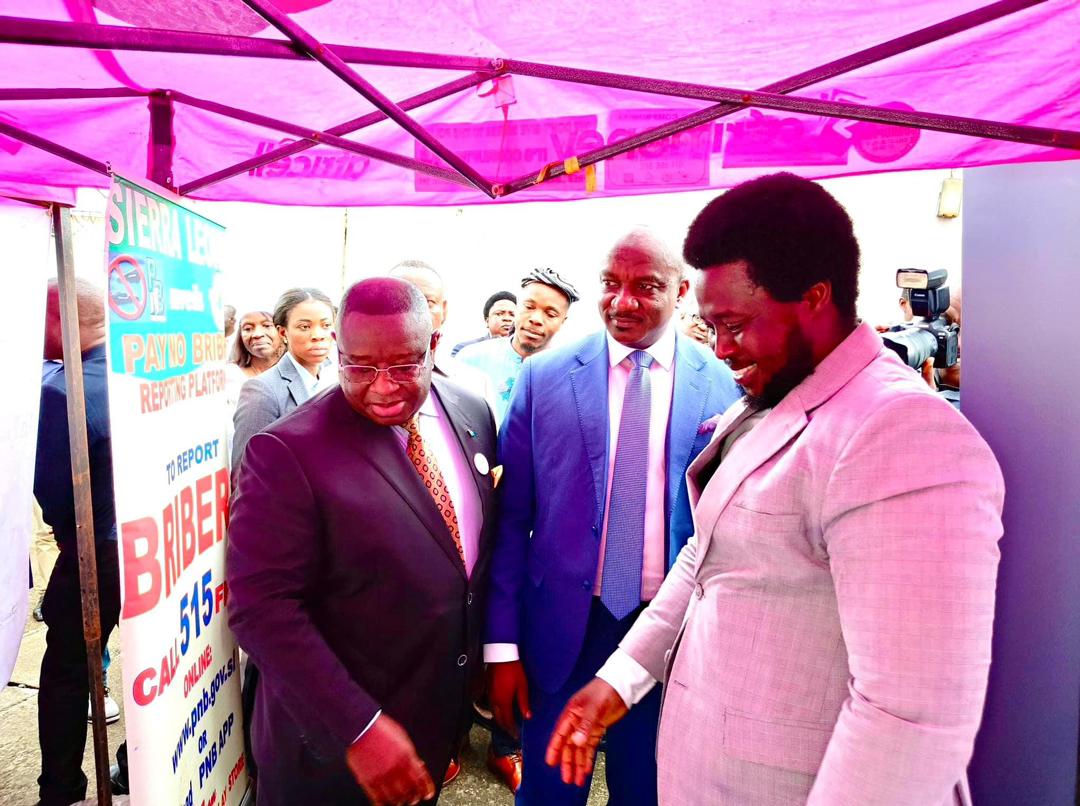 President Bio Visits ACC Booth at Justice Sector Strategy Launch, Applauds Anti-Corruption Efforts.