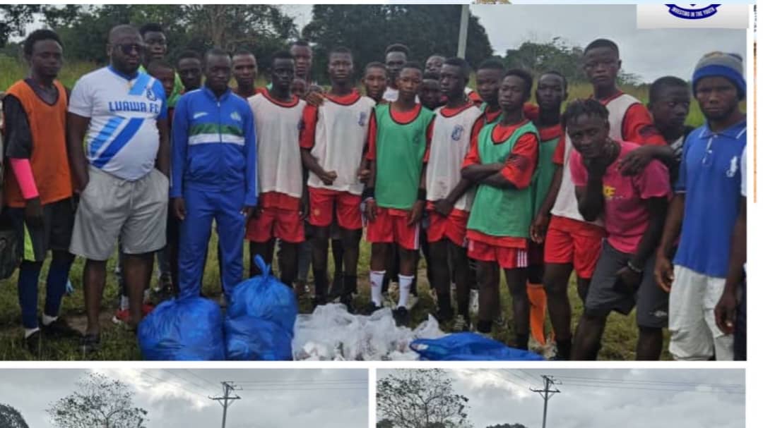 Luawa Football Club Distributes Football Equipments to Luawa FC Kenema Branch