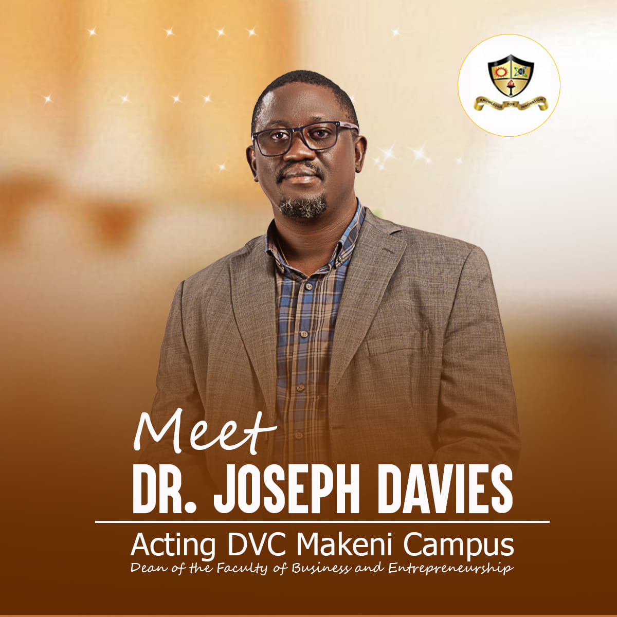Dr. Joseph Davies Appointed Acting Deputy Vice Chancellor of EBKUST-Makeni Campus.