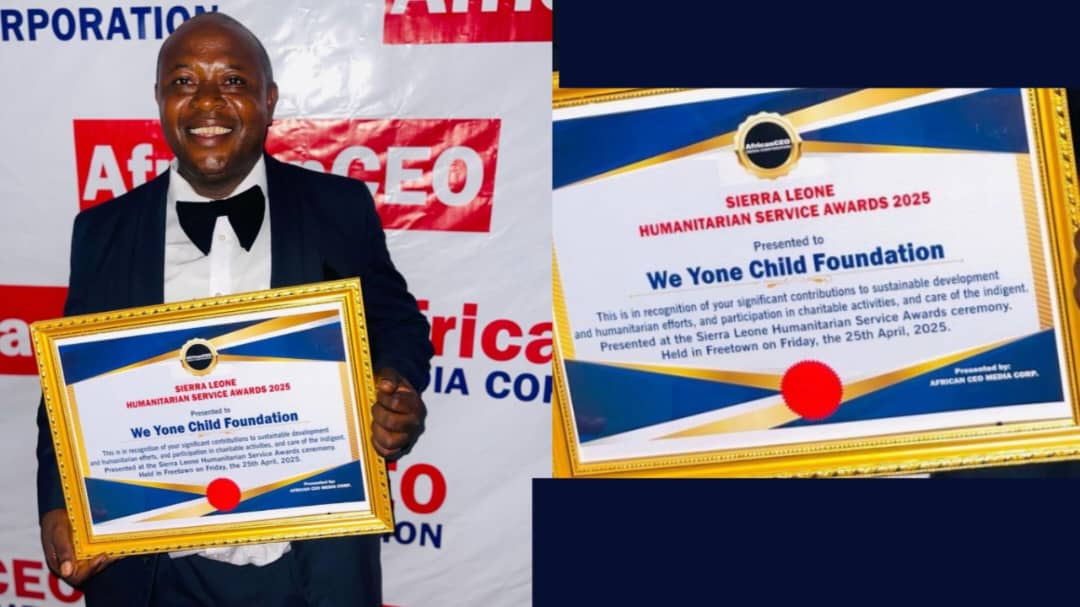 We Yone Child Foundation Receives Humanitarian Award We Yone Child Foundation Receives Humanitarian Award