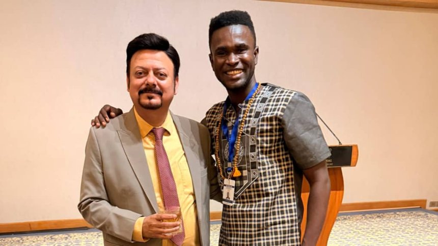 Salone Messenger CEO Meets Senior Indian Diplomat, Mr Shri Girish Singh Kavia at Content Creators' Event in New Delhi.