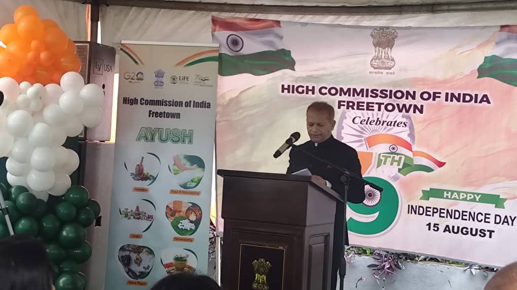 India High Commissioner Sends Independence Day Greetings to Sierra Leone