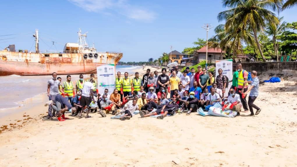 India High Commission leads beach clean-up at Lumley Beach in Freetown