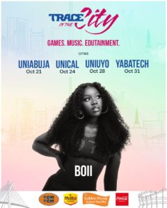 Boii to Perform at TRACE In The City Tour 2025 in Nigeria