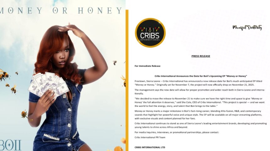 Cribs International Sets New Release Date for Boii’s ‘Money or Honey’ EP