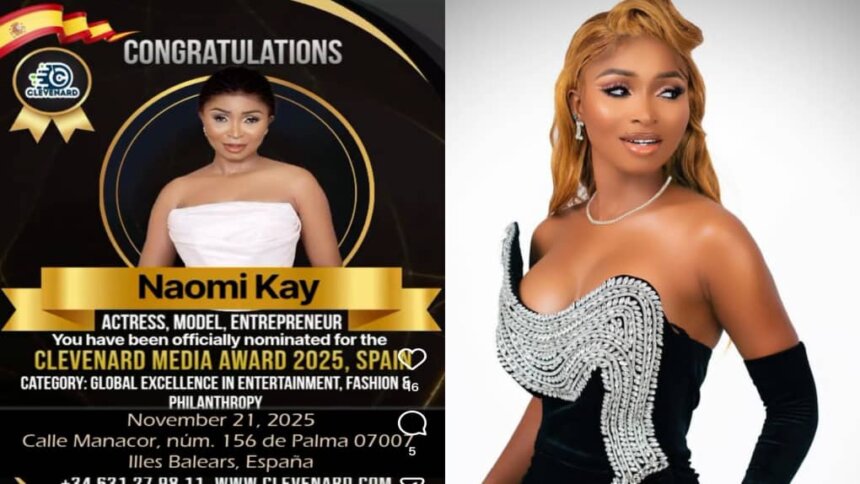 Naomi Kay Secures International Nomination at Clevanard Media Awards 2025