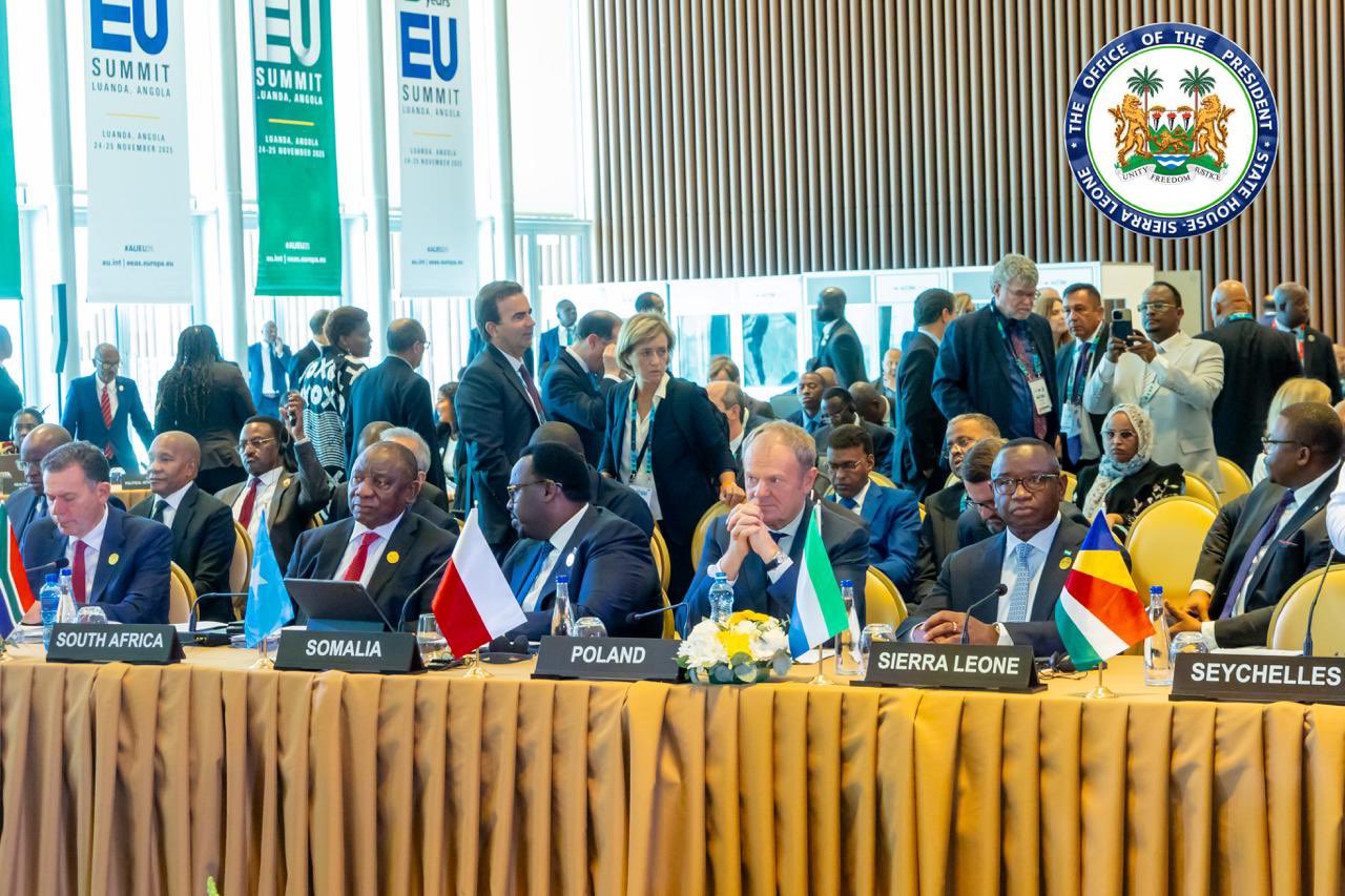 President Bio Urges Unified Global Action as He Addresses AU-EU Summit President BIo