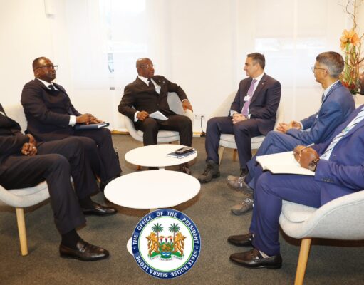 President Julius Maada Bio says Sierra Leone is open to aviation investment after talks with Menzies boss Julius Maada Bio Sierra Leone aviation investment Menzies