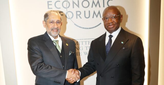 President Bio Meeting BADEA Chief Davos