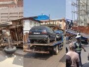 Police Clear Illegal Garages, Abandoned Vehicles in Central Freetown to Ease Traffic Freetown