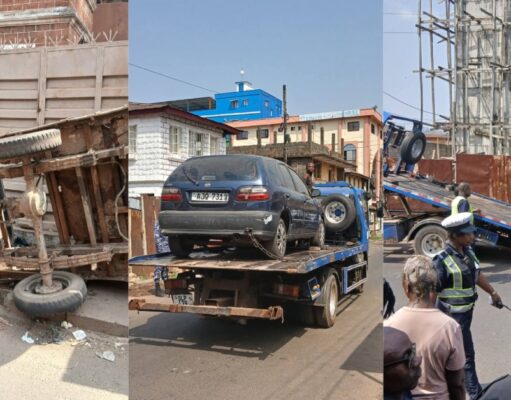 Police Clear Illegal Garages, Abandoned Vehicles in Central Freetown to Ease Traffic Freetown