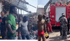 Fire Ravages Shops and Businesses on ECOWAS Street in Freetown Fire Ravages Shops and Businesses on ECOWAS Street in Freetown