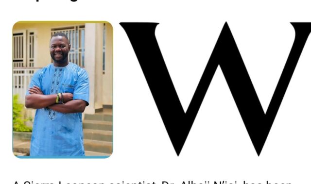Sierra Leone’s Dr. Alhaji N’jai Recognised in Global Wiley Index of Inspiring Black Scientists Sierra Leone’s Dr. Alhaji N’jai Recognised in Global Wiley Index of Inspiring Black Scientists