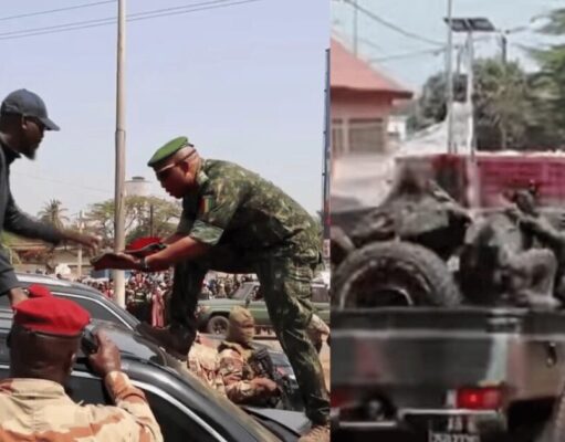 Doumbouya Sends Tanks, Artillery and a Helicopter to the Liberian Border Hours Before Peace Summit Doumbouya Sends Tanks, Artillery and a Helicopter to the Liberian Border Hours Before Peace Summit