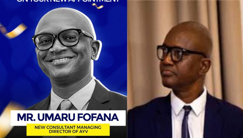 AYV Appoints Umaru Fofana as Consultant Managing Director in Strategic Leadership Move AYV Appoints Umaru Fofana as Consultant Managing Director in Strategic Leadership Move