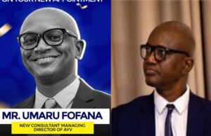 AYV Appoints Umaru Fofana as Consultant Managing Director in Strategic Leadership Move AYV Appoints Umaru Fofana as Consultant Managing Director in Strategic Leadership Move