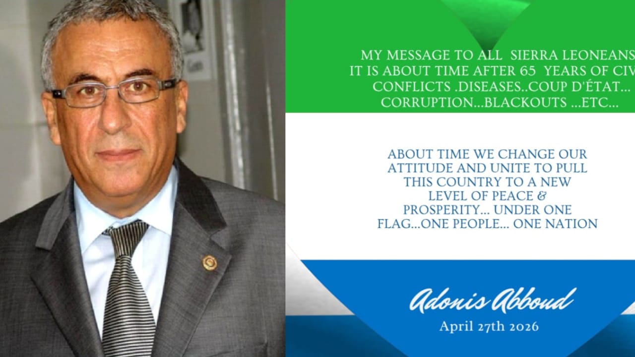 Dr Adonis Abboud Calls for Unity in Sierra Leone’s 65th Independence ...
